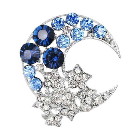 

Брошь со стразами, полумесяцем и звездами, нагрудник, женский шарф, ювелирные изделия