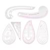 6Pcs Curve Ruler Multi Function Plastic Vary Form Sewing Grading Proofing Clothing Designs Tool