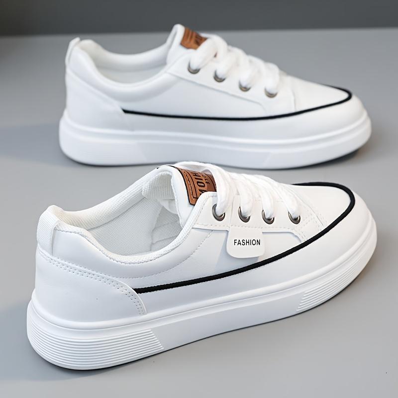 Women S Sports Outdoor Trends Fashion Leisure Thick Soled Lace Up Low Top Shoes Comfortable And Versatile For All Seasons 35 белый 1659₽