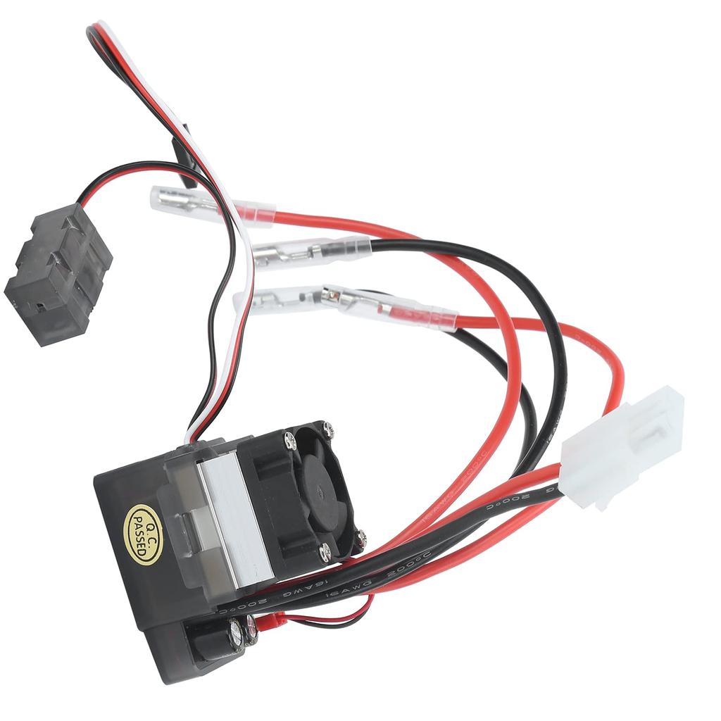RC ESC Brushless Motor und ESC RC 360A Wasserdichter Bürsten-ESC mit Kühlkörper und Lüfter für 110 RC Crawler