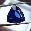 Beautiful Blue Sapphire Natural Trillion Cut 10-11 Ct Certified Loose Gemstone