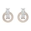 Round Design Cubic Zirconia Crystal Metal Earrings Women Earrings Silver 5691177