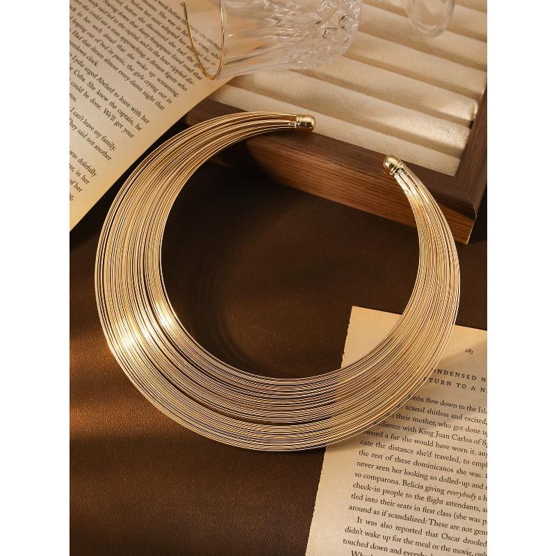 Collar Metal Collar Multi-layer Open Loop Necklace Accessory