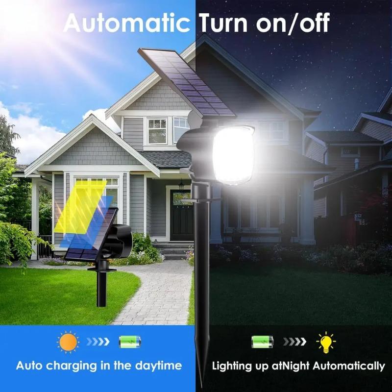 Waterproof Solar Garden Lights 23 LEDs Dual-Purpose Spotlights Outdoor Landscape Lights IP65 Dimmable 8pack Pathway Patio Yard