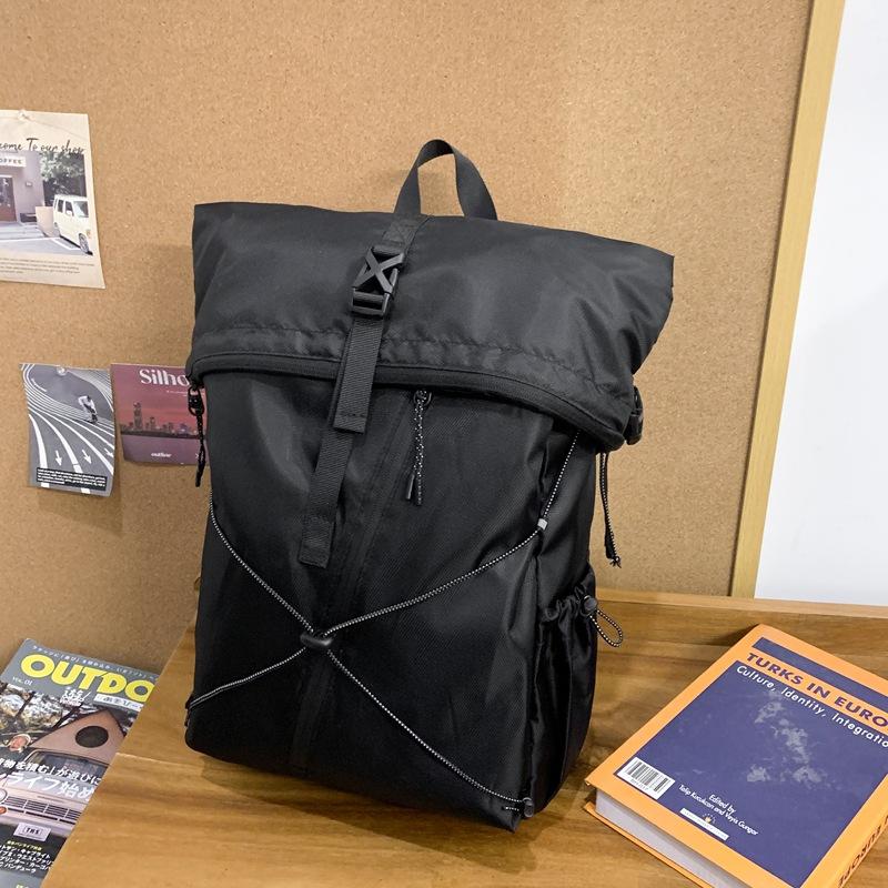 Neuer erweiterbarer Schulrucksack Herren Tooling Kordelzug Outdoor Reise Rucksack Große Kapazität Reise Pendler Rucksack