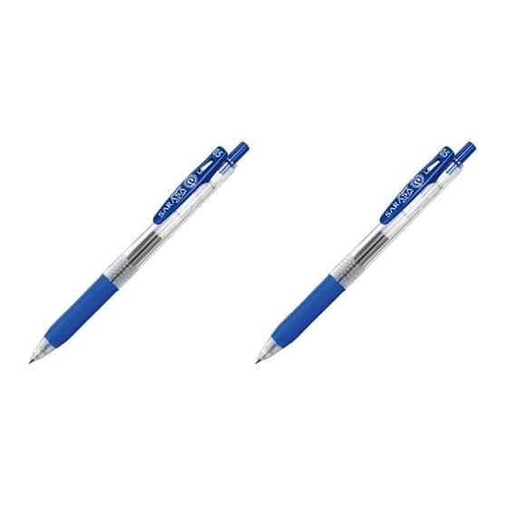 Zebra Sarasa Clip Gel Ballpoint Pen, 0.5mm, Blue (Pack of 2)