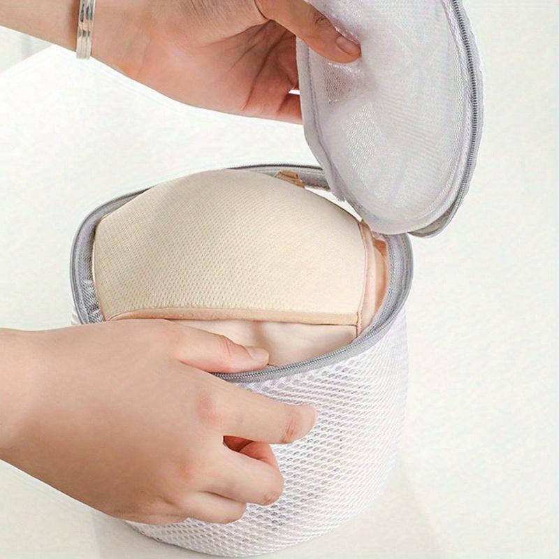 White Lingerie Laundry Bag with Zipper, Honeycomb Mesh Bra Washing Bag - Effectively Filters Impurities, Bras, Underwear, Socks, Stockings