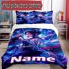 3pcs Duvet Cover Set (1*Duvet Cover + 2*Pillowcase, Without Core), Custom Name Demon Slayer Pattern Bedding Set, Home Bedroom Decor Gift