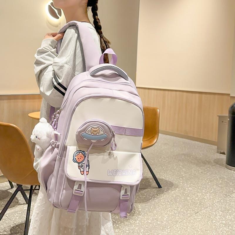 Schoolbag New Korean Ins High Value Fresh and Sweet Original Wind Backpack Junior High School Students Lightweight Large Capacity Backpack
