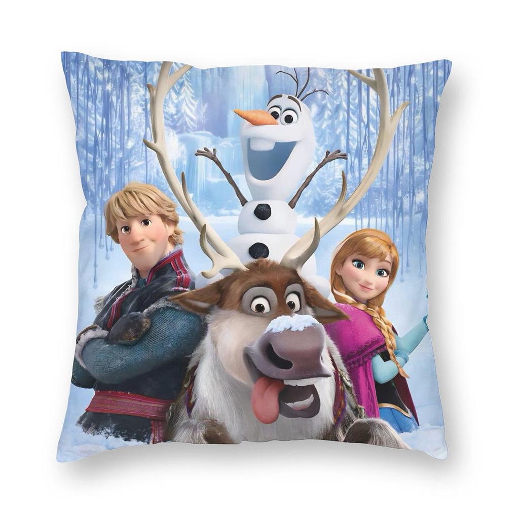 Elsa and Anna Frozen Pillowcase Double-sided Printing Polyester Cushion Cover Decorations  Throw Pillow Case Cover Home Zipper