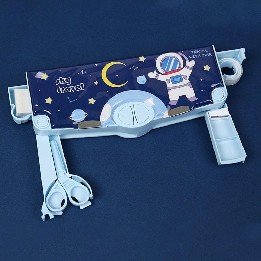 Large Capacity Pencil Box Double Layer Stationery Storage Box Stationery Organizer  For Boys/Girls