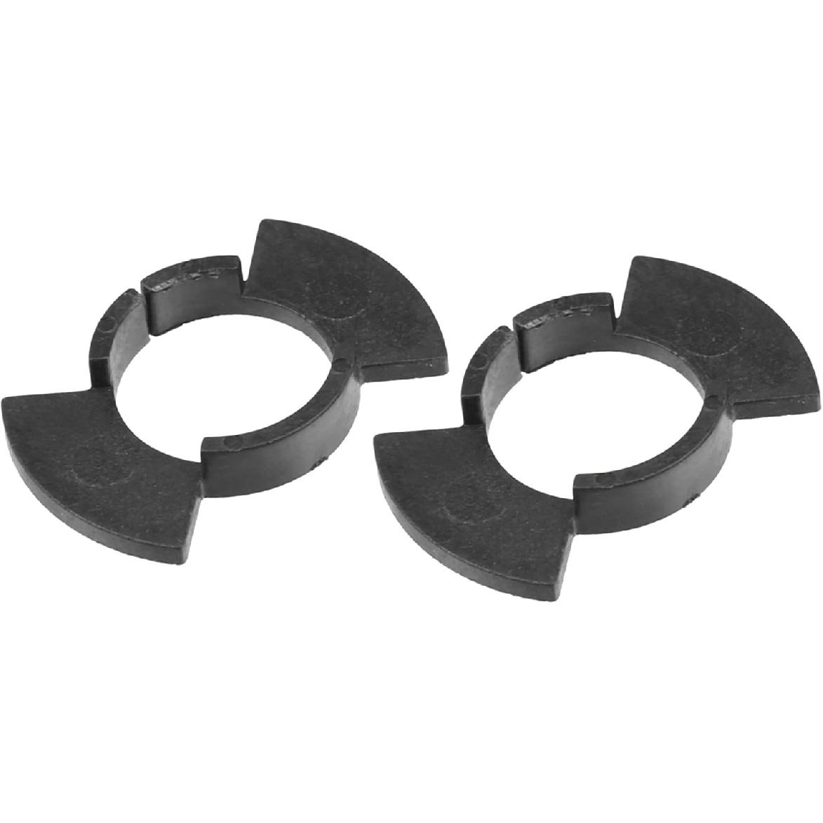 Automotive LED Headlight Bulb Retainer Adapter Holder Socket - Car Headlight Socket - for Honda H1 Plastic Black - 1 Pair