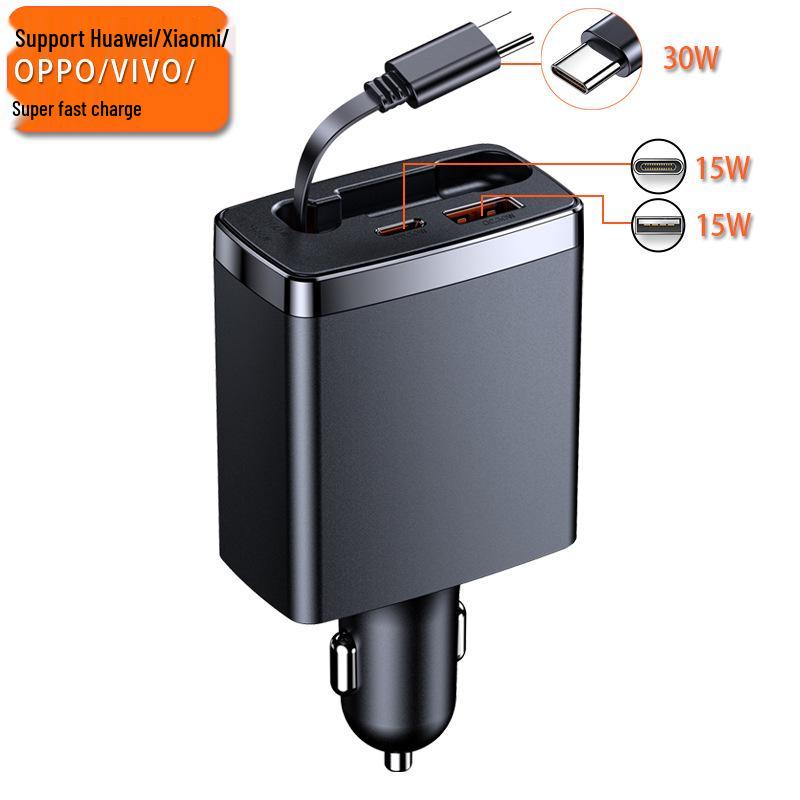 

Huawei 125 Вт Выдвижное автомобильное зарядное устройство Type-C для ноутбуков Standard Version/45W Supports Super Fast Charging