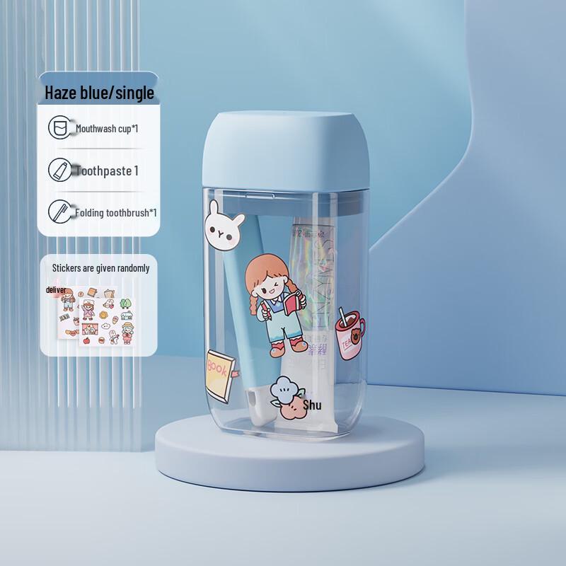 Foldable Travel Toothbrush and Toothpaste Set