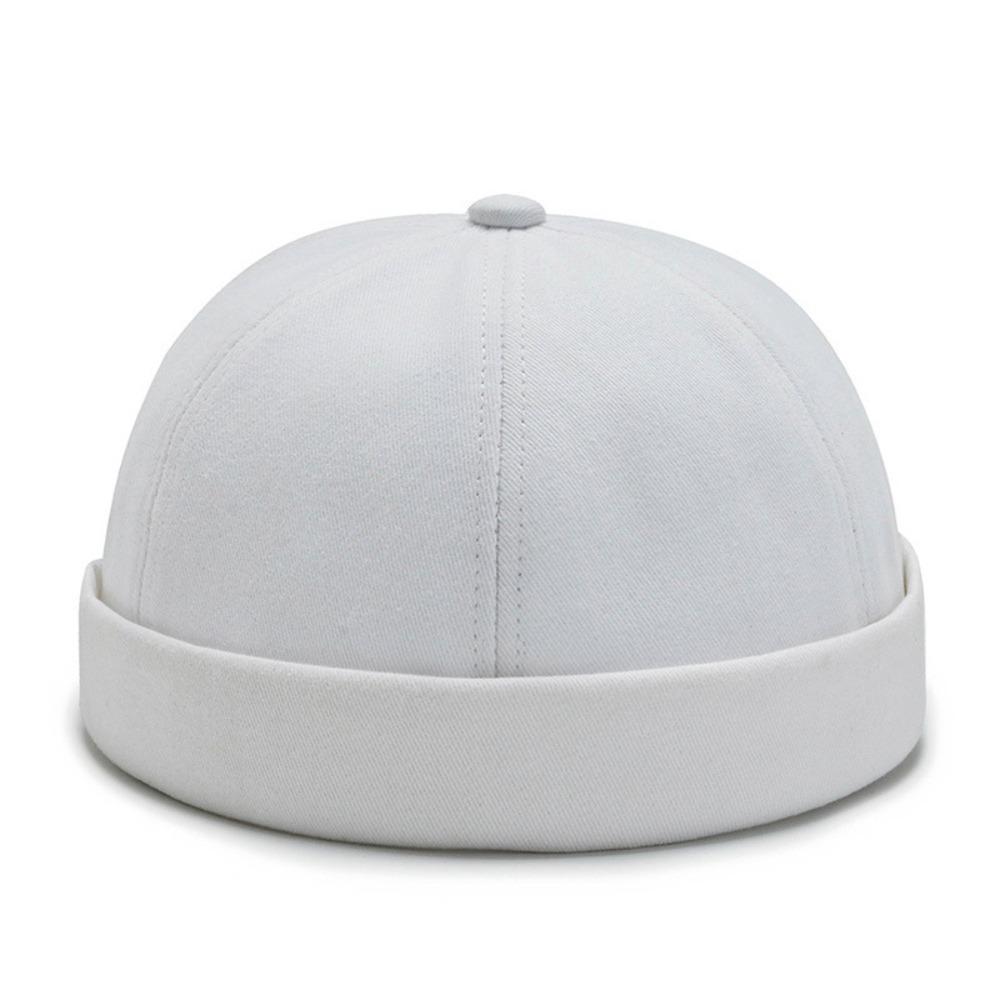 Casual Wear Cotton Brimless Hat Solid Color Vintage Brimless Skullies Cap Breathable Beanie Cap Unisex