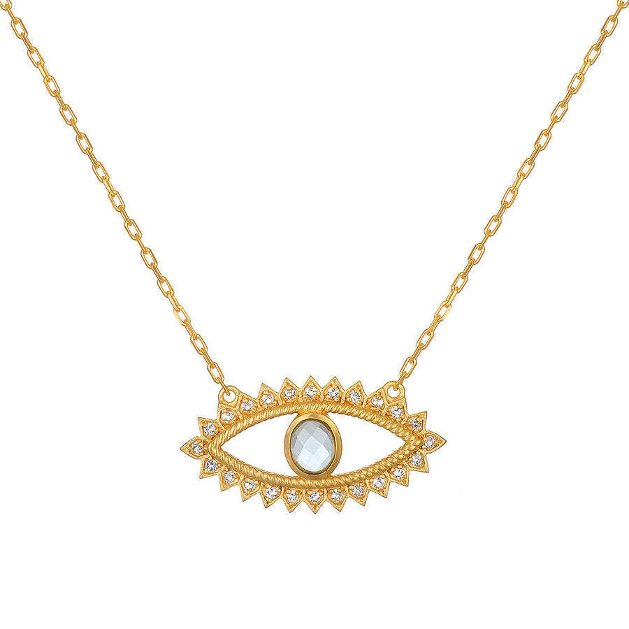 

Stainless Steel Sun And Moon Double Layer Stacked Wearing Double Layer Devil S Eye Snake Necklace Electroplating 18K Real Gold Color Retention