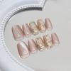 Chasing light cat's eye wearing nail removable nail art piece nail piece small short T ballet nail sub-code prefabricated nail 30 pieces