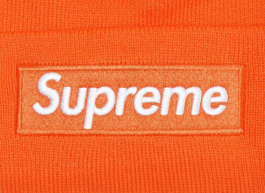 Supreme New Era Box Logo Beanie Orange