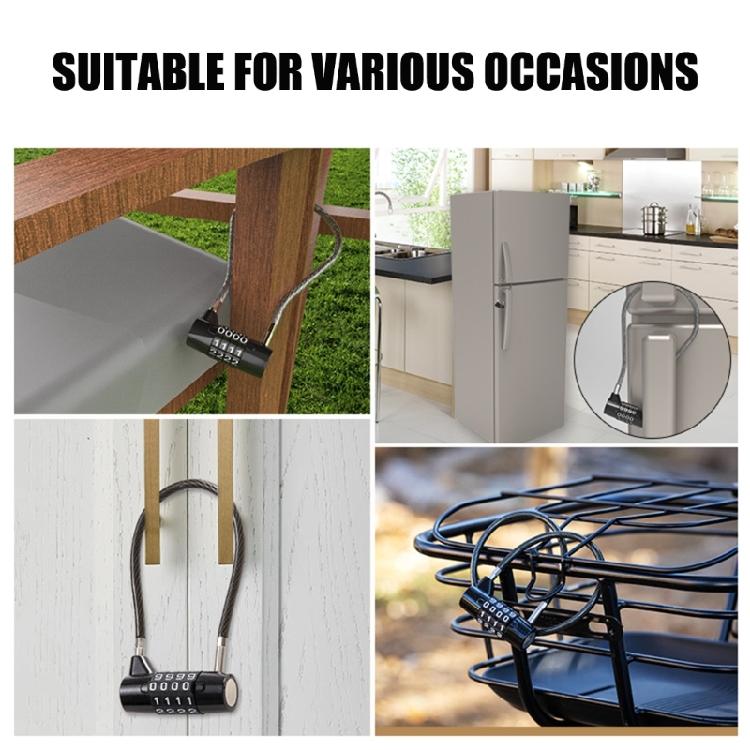 Multipurpose Flexible Cable Combination Lock for Security in Home Travel and Business Applications