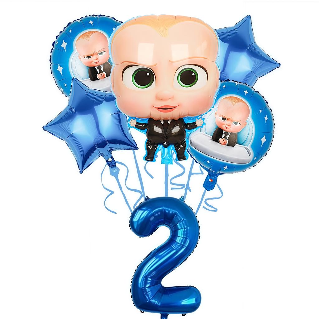 Bossed Baby Thema Verjaardagsfeest Decoratie Pasgeboren 1e Servies Set Bord Beker Ballonnen Voor Kinderen Babyborrel Feest Bedankjes Cadeaus