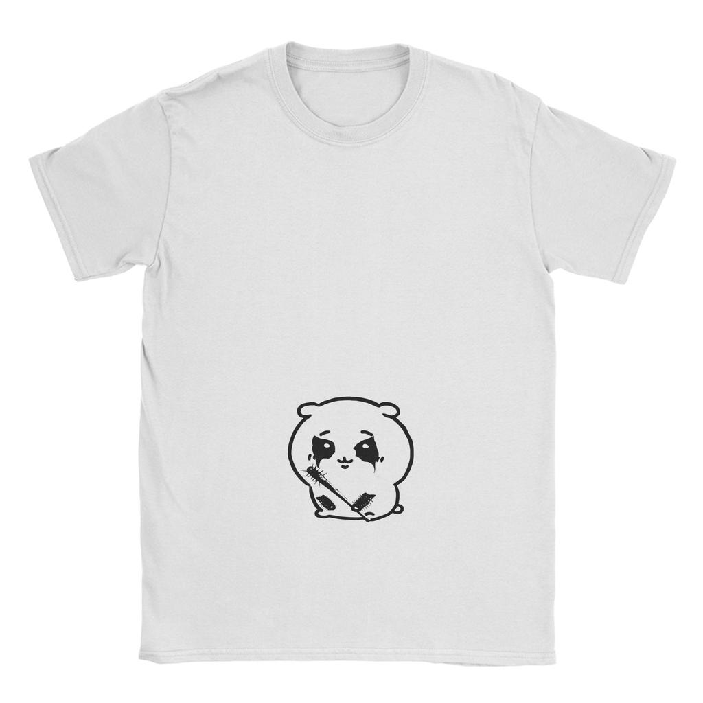Chiikawas Black Metal T Shirts Men Cotton Amazing TShirt Round Collar Tees Short Sleeve Clothing Plus Size