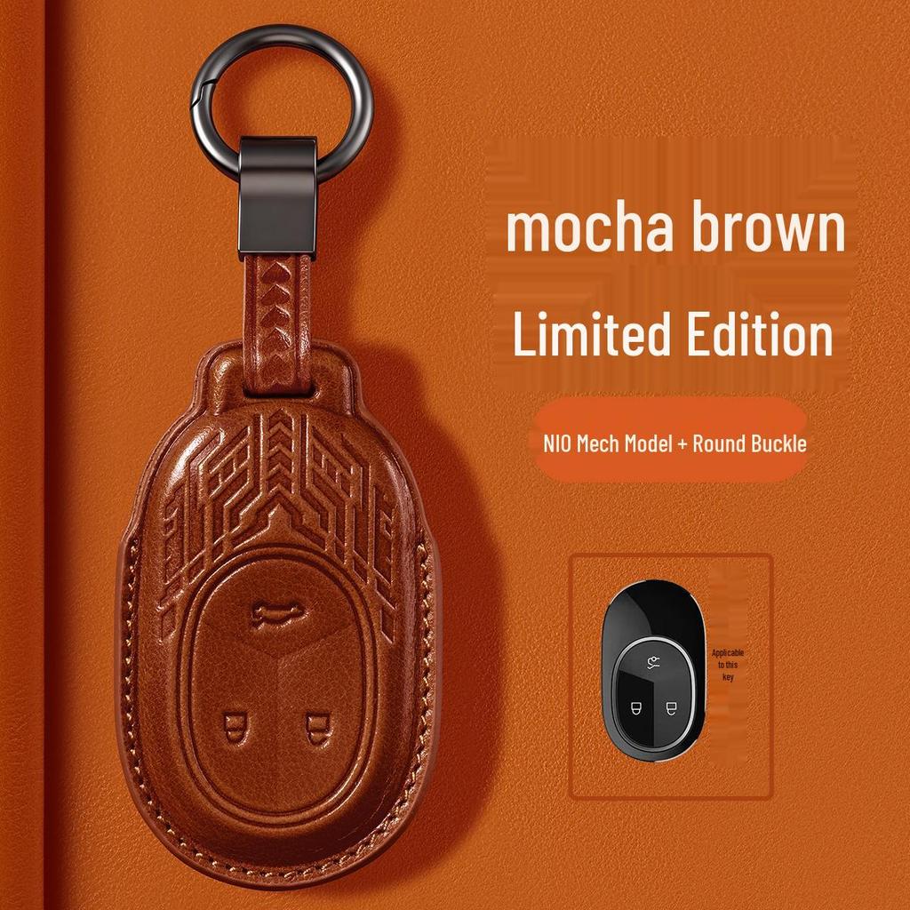Premium Leather Key Cover for Nio ES6/ET5/EC6/ES8/ET7/ES7/EC7 Models