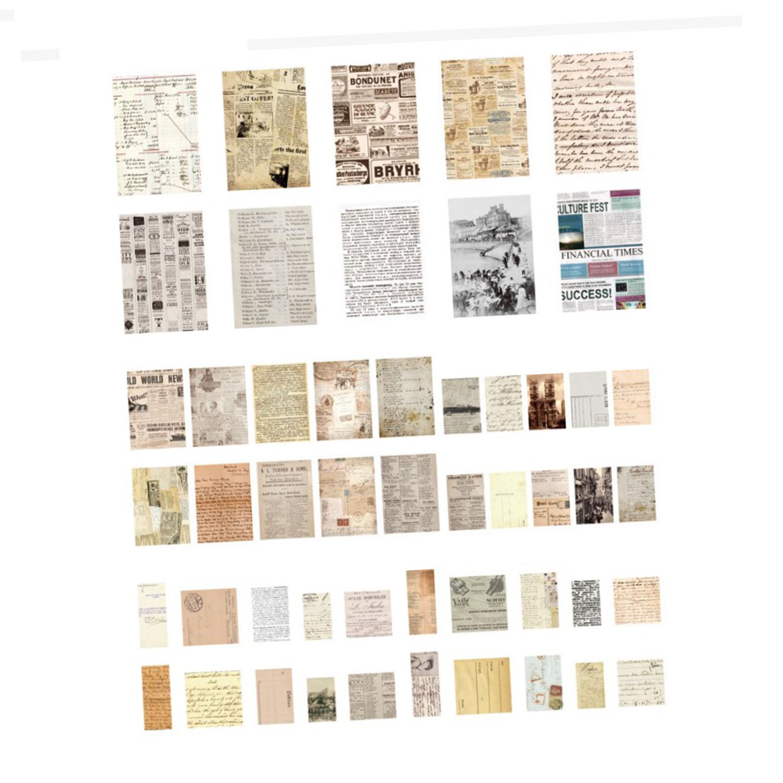 

100 листов старинных наклеек для скрапбукинга, винтажная бумага для декупажа, многоцелевые DIY-крафты для ведения журнала