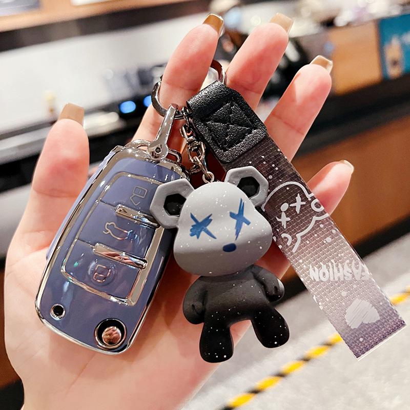 Chery Key Case for Tiggo 3x, Arrizo 5, and QQ Ice Cream - High-End Protective Shell with Buckle for Women.