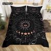 Sun and Moon Duvet Cover Set King Size Purple Liac Dream Catcher Star Bedding Set for Kids Children 2/3pcs Bohemia Quilt Cover