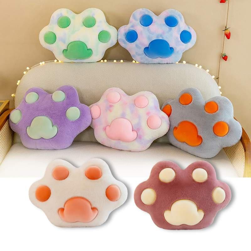 New Arrival Large Plush Animal Pillow With Cute Cat Claw Design For Girls Festival Gift