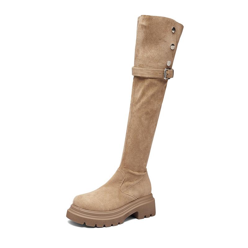 Augustine Maillard Boots 2025 New Autumn Thick-soled Retro Knight Boots Skinny Travel Western Boots