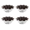 4Pcs Eggs Tart Molds Tiny Pie Tartlets Dessert Molds Aluminium Small Tart Pans Small Cupcakes Molds Bakings Cups