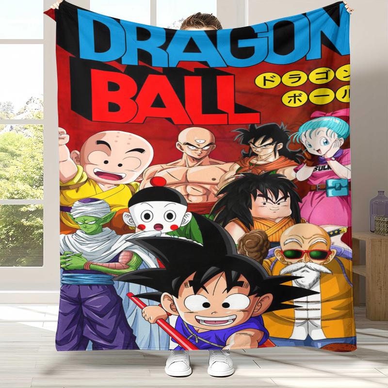 Anime D-Dragon Ball Game Cartoon Flannel Blanket,Ultra Soft Warm Plush Throw for Home Bedroom Bed Sofa Cover Office Camping