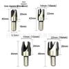 High Carbon Steel Wood Plug Drill - Round Tenon Remover & Titanium Countersink Hole Opener