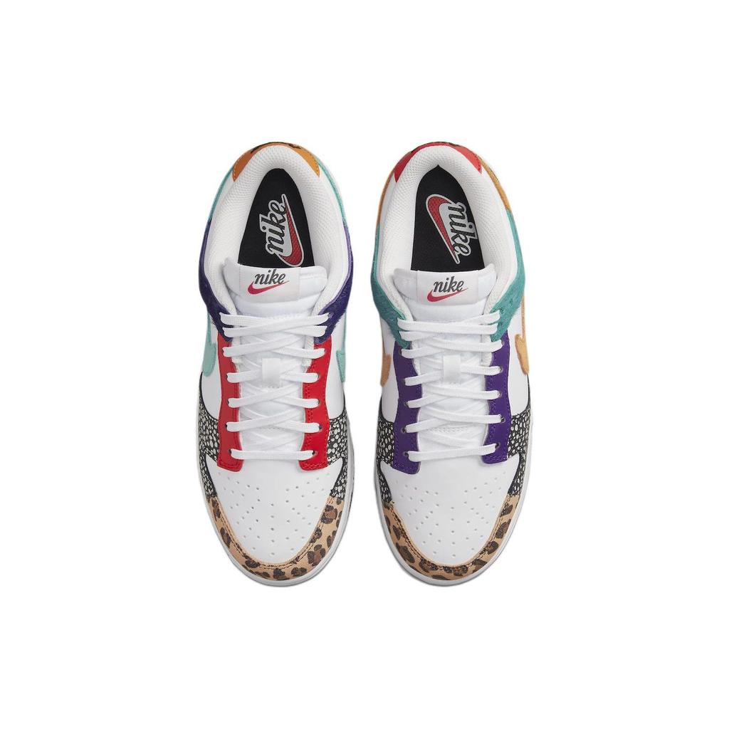 Nike Dunk Low SE Safari Mix Women Sneakers White Washed-Teal Electro-Purple DN3866-100