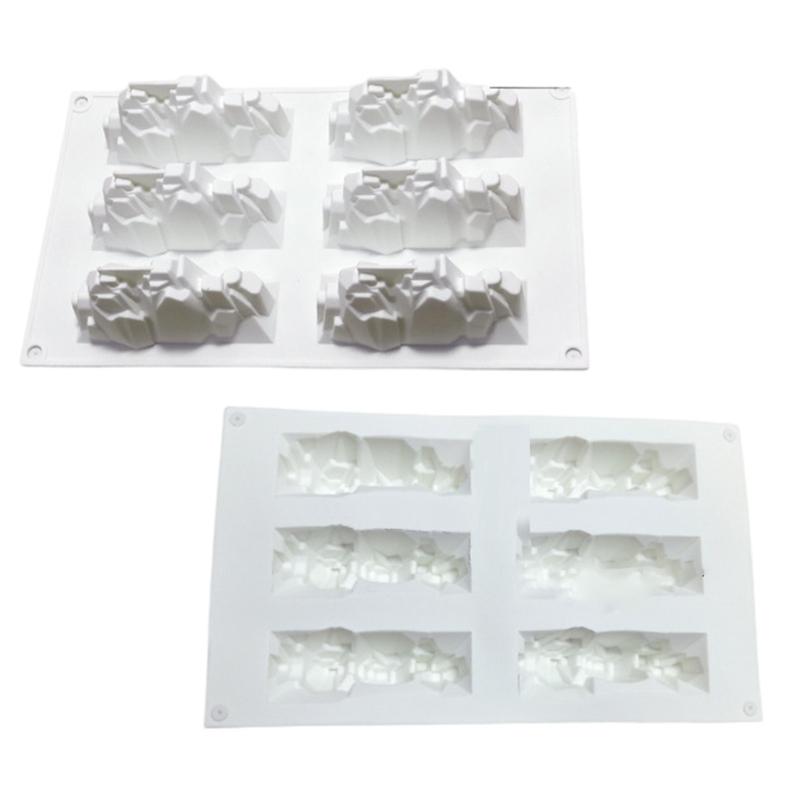 6-Loch Silikonform Bergform Dessertformen für Mousse-Kuchen und Dessert Leichtes Entformen und Temperaturbeständig