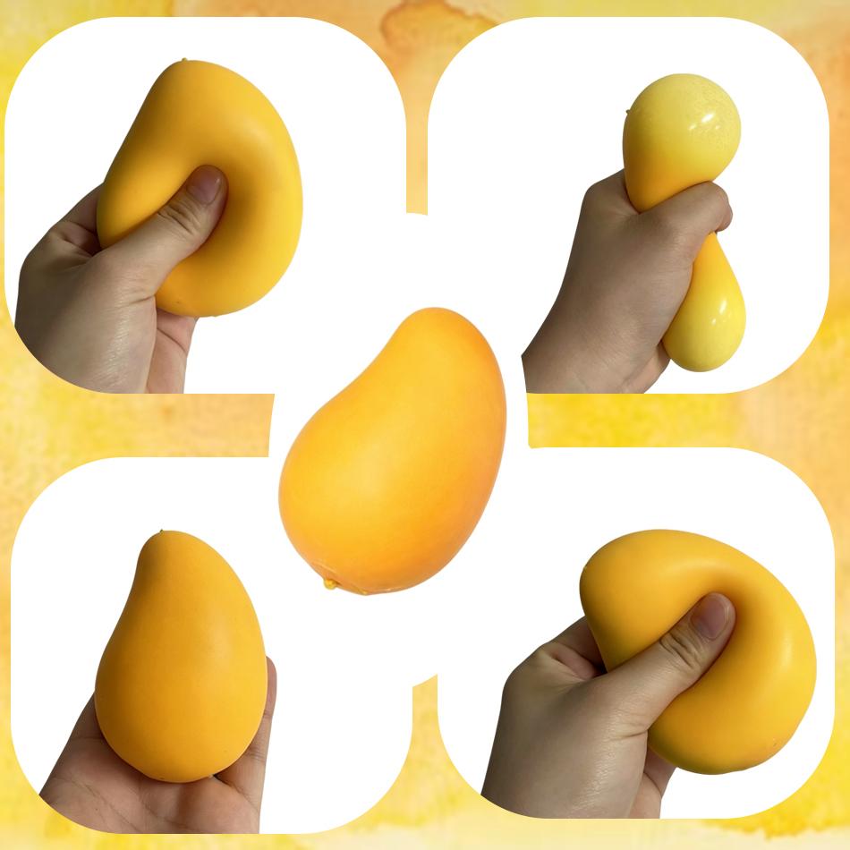 Toy Stress Relief Mango Squishy Ball Super Slow Rebound Decompression Fidget Butter Anxiety Relief Mango Stress Ball Squishy