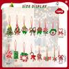 16Pcs Colorful Wooden Candy Christmas Tree Pendants Cane Lollipop Bobboard Candy Christmas Party Home Decoration for Gift