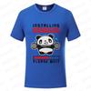 Funny Panda Gym Print T-Shirt Summer Tees for Men Women O-neck Casual Short Sleeve Weightlifting Installing Muscles Fashion Tops