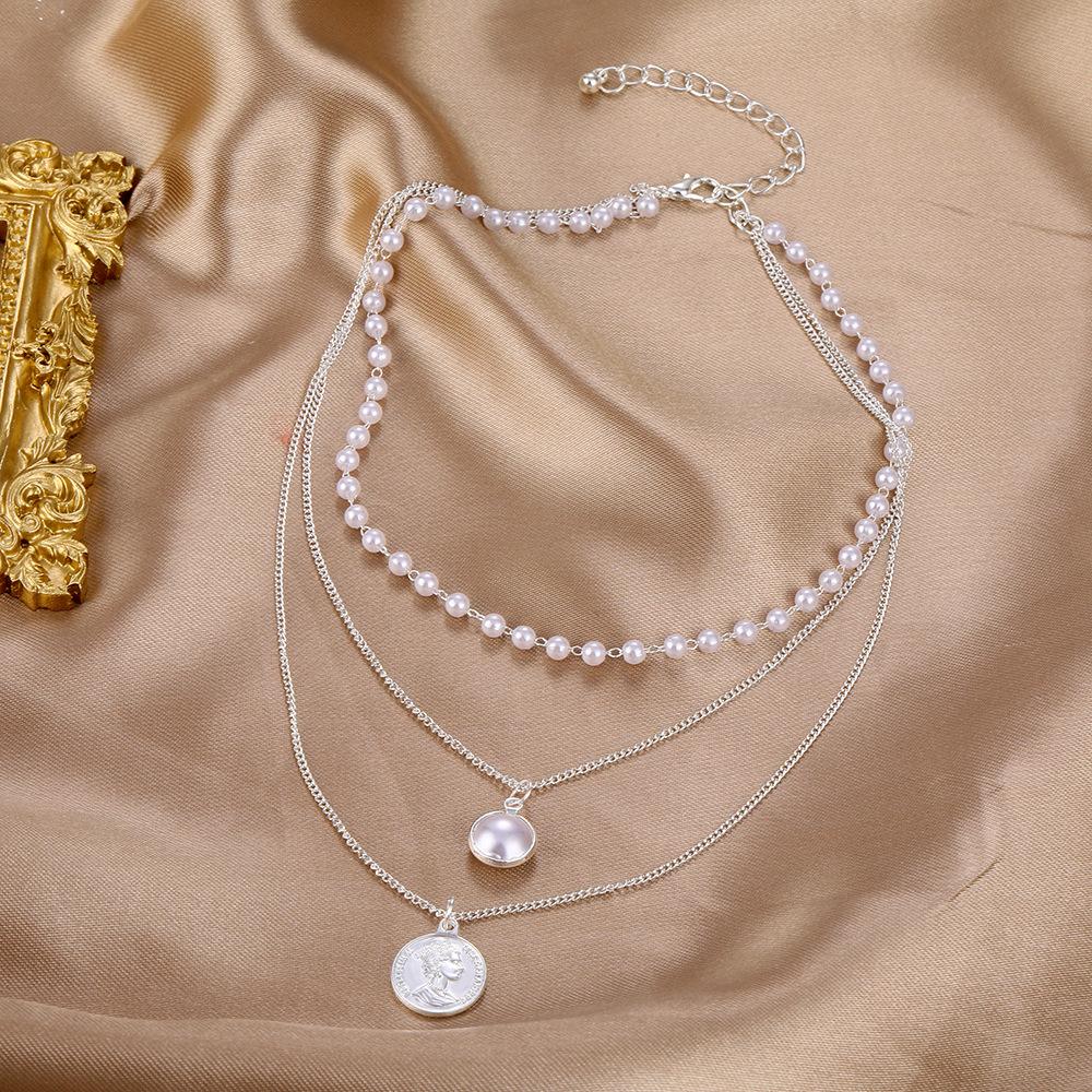 Vintage New Gold Color Multiple Styles Necklace For Women Boho Trendy Multi-Layer Crystal Pendant Necklaces Set Jewelry Gifts