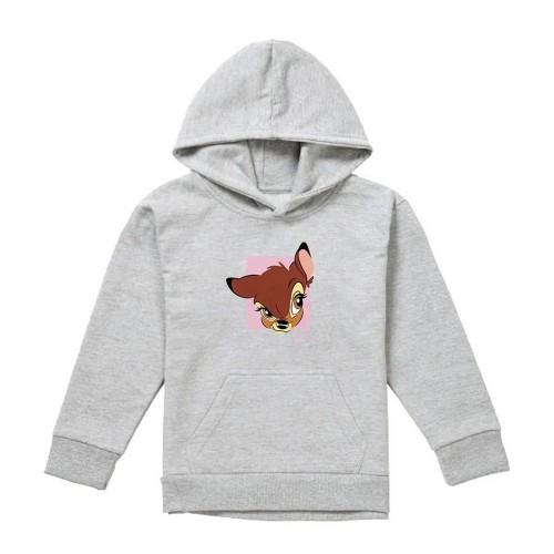 Bambi Childrens/Kids Face Heather Hoodie