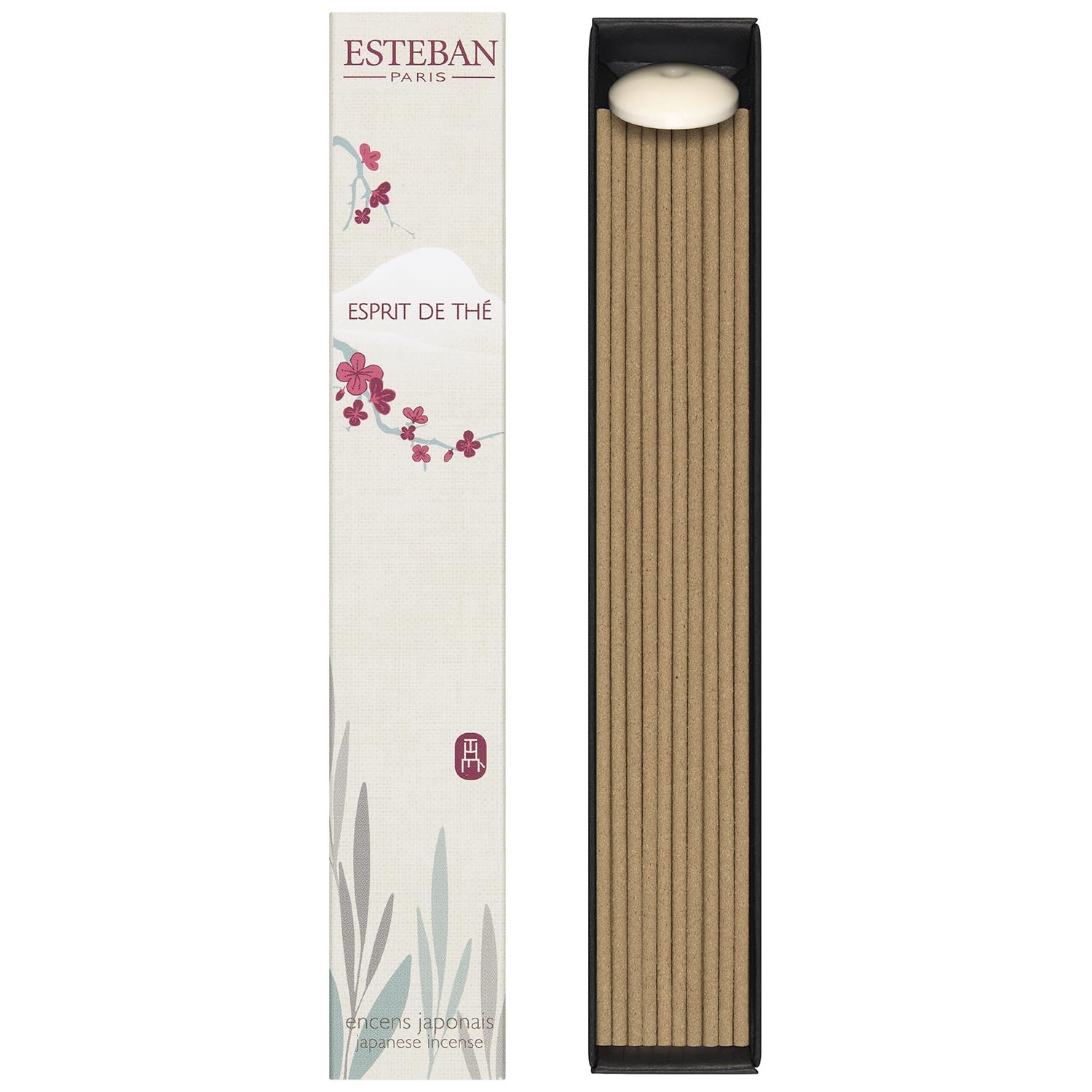 Esteban Esprit de Incense Sticks with Incense Holder Made in Japan Thé (40 sticks) - белый
