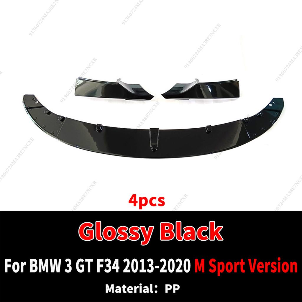 For BMW 3 Series GT F34 2013-2020 M Sport Version Tuning Accessories Front Splitter Bumper Lip Air Deflector Decoration Tuning
