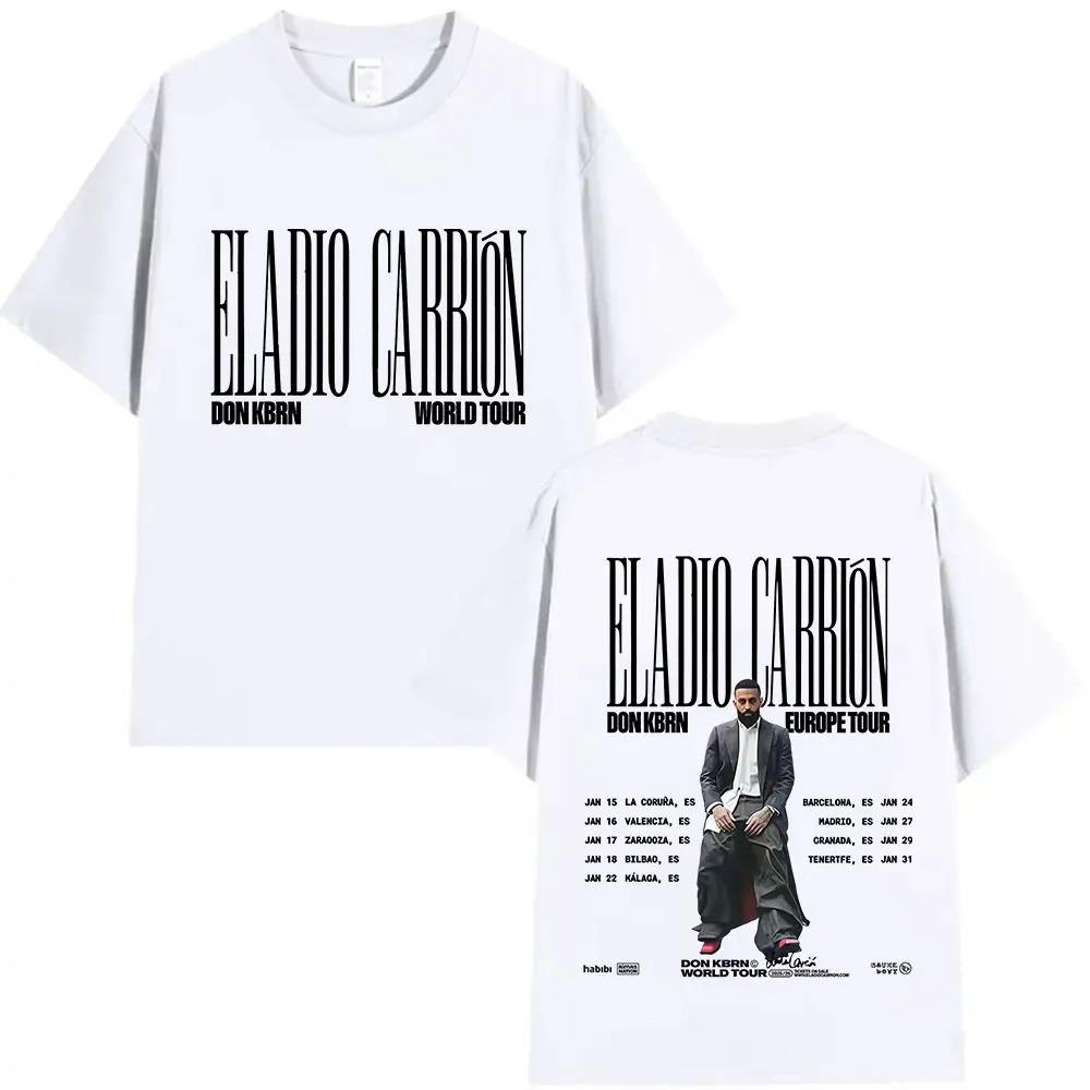 Y2k Hip Pop Tops ELADIO CARRION DON KBRN WORLD TOUR 2025 Merch Fashion Pop Music Print Cotton Casual Loose Tshirt Unisex