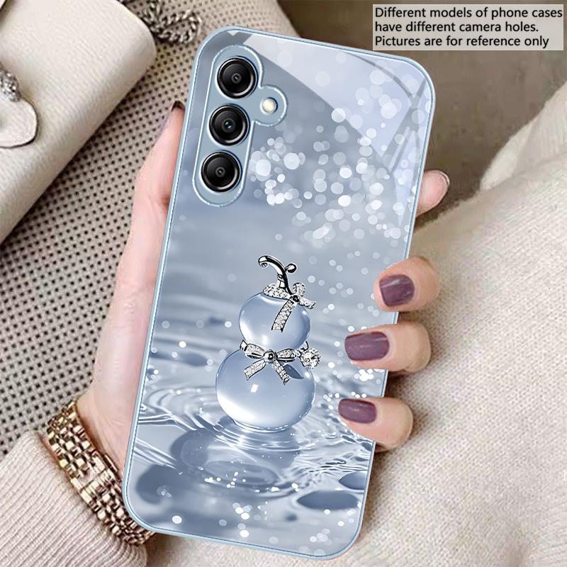 Jade gourd pendant white For Samsung A 20 30 22 23 24 25 26 31 32 33 34 35 42 50 51 52 53 54 55 56 70 71 72 73 glass phone case