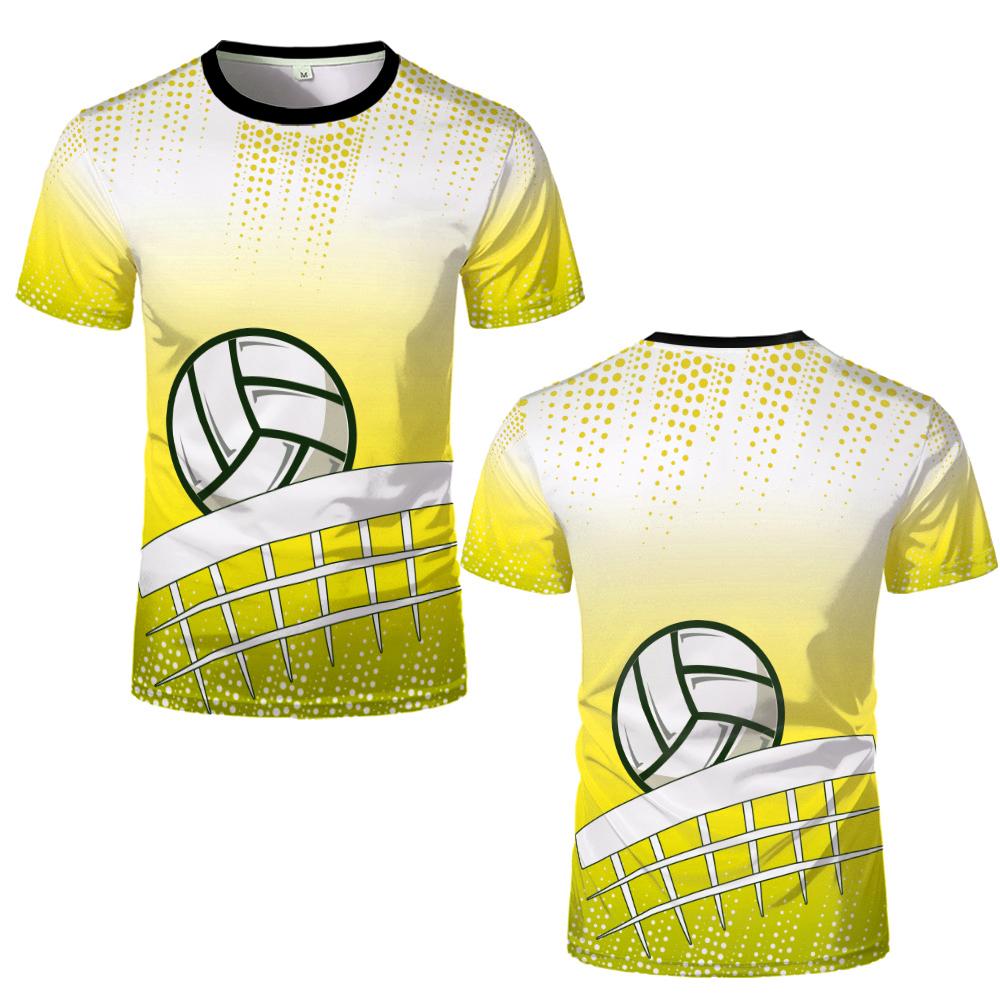 2025 Ny 3D-tryckt Volleyboll T-shirt Sommar Män Kvinnor Löpning Sport Andningsbar T-shirt Badminton Tennis Träningsjersey Kläder