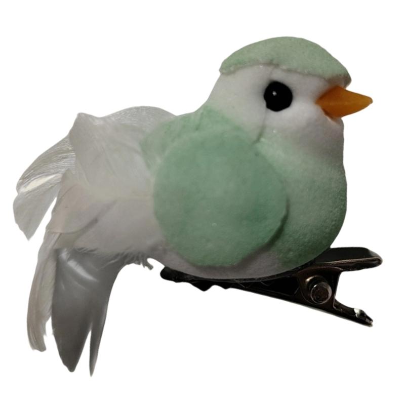 

Lovely Bird Shape Hair Clip Kids Hair Accessories Soft Fabric Comfortable Wear Hairpin for Children Daily School Event зелений