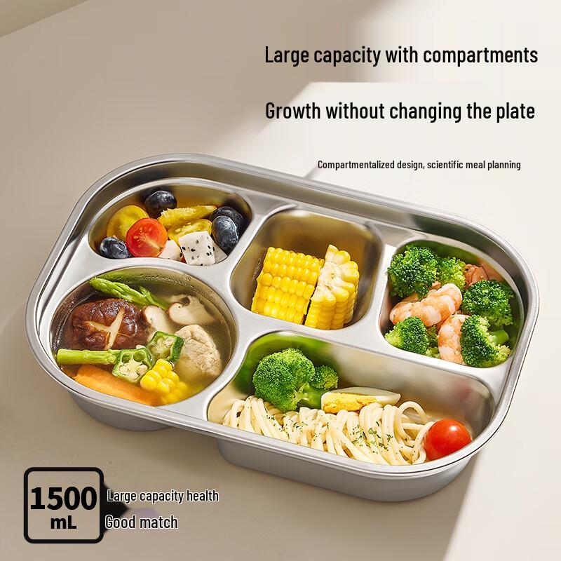 Tafuco 316L Stainless Steel Kids Lunch Box with 5 Compartments