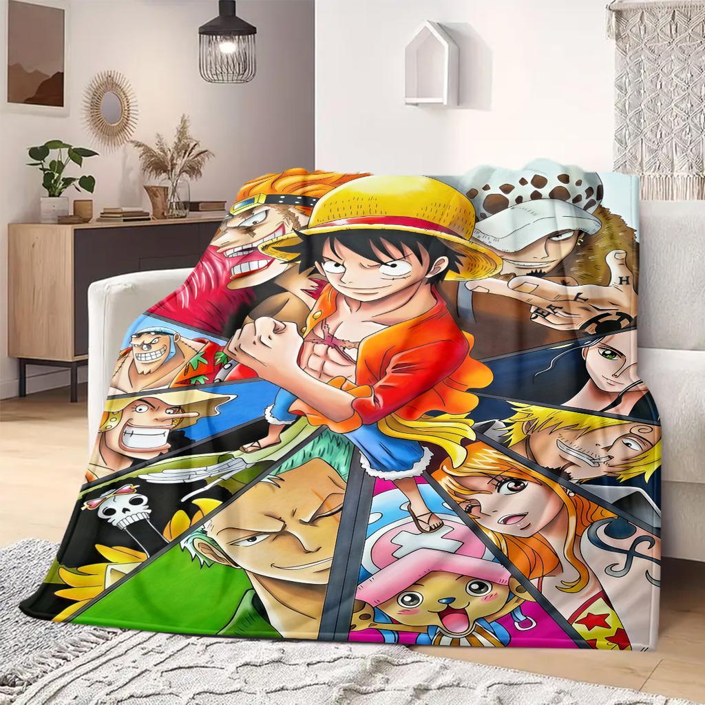 ONE PIECE Print Blanket Warm Comfortable Flannel Blanket Suitable for Bedrooms,Sofas, Beds,Chairs,Travel -QIAO79