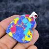 Mosaic Jasper Gemstone Handmade 925 Sterling Silver Jewelry Pendant 1.85" M-3355